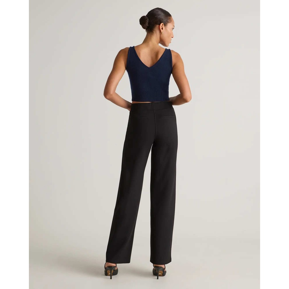 Quince Ultra Stretch Ponte Wide Leg Pants Black Medium 30 Inseam NWT - Picture 5 of 8